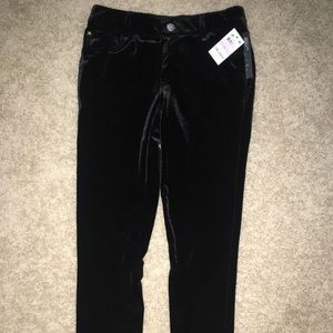 NEW black velvet jeggings